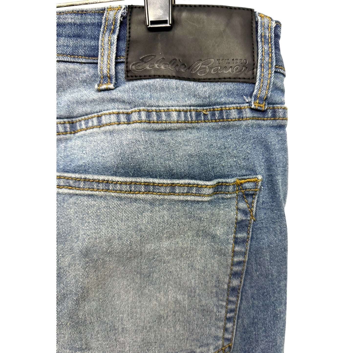 Eddie Bauer Mens Slim Fit Blue Denim Jeans Size 36x32 Classic Style Made In Pakistan
