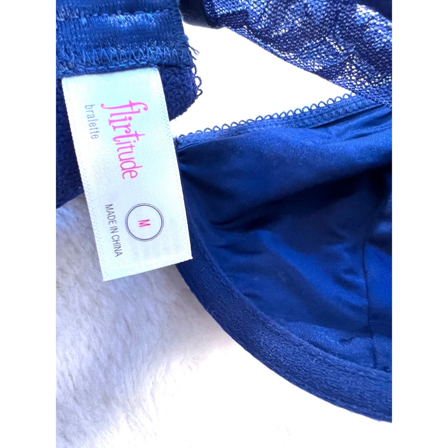 Blue Floral Flirtitude Medium Unlined Bra