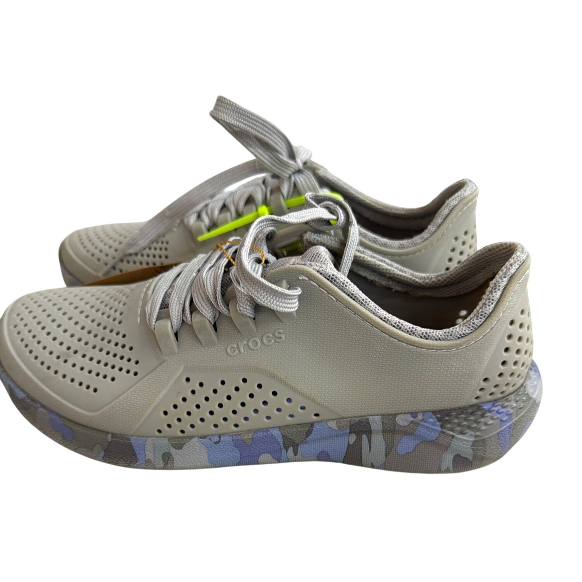 Crocs LiteRide Camo Pacer Women's Grey Sneakers Size 9