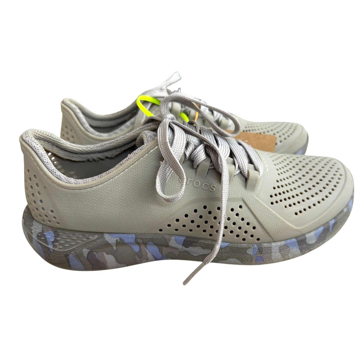 Crocs LiteRide Camo Pacer Women's Grey Sneakers Size 9