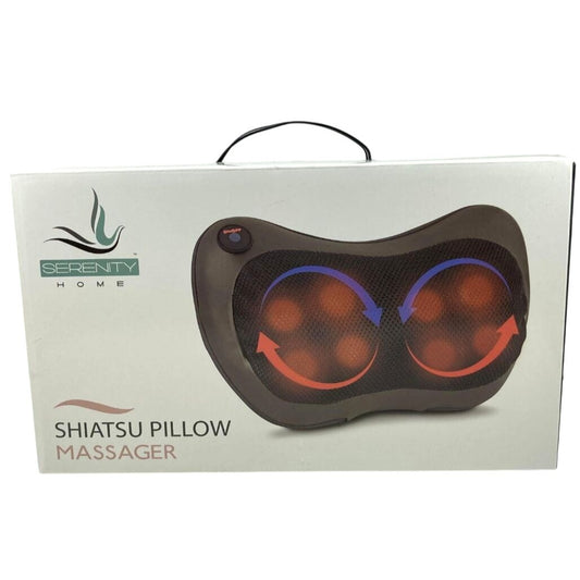 Serenity Home Shiatsu Pillow Massager With Heat For Neck & Back Pain Relief