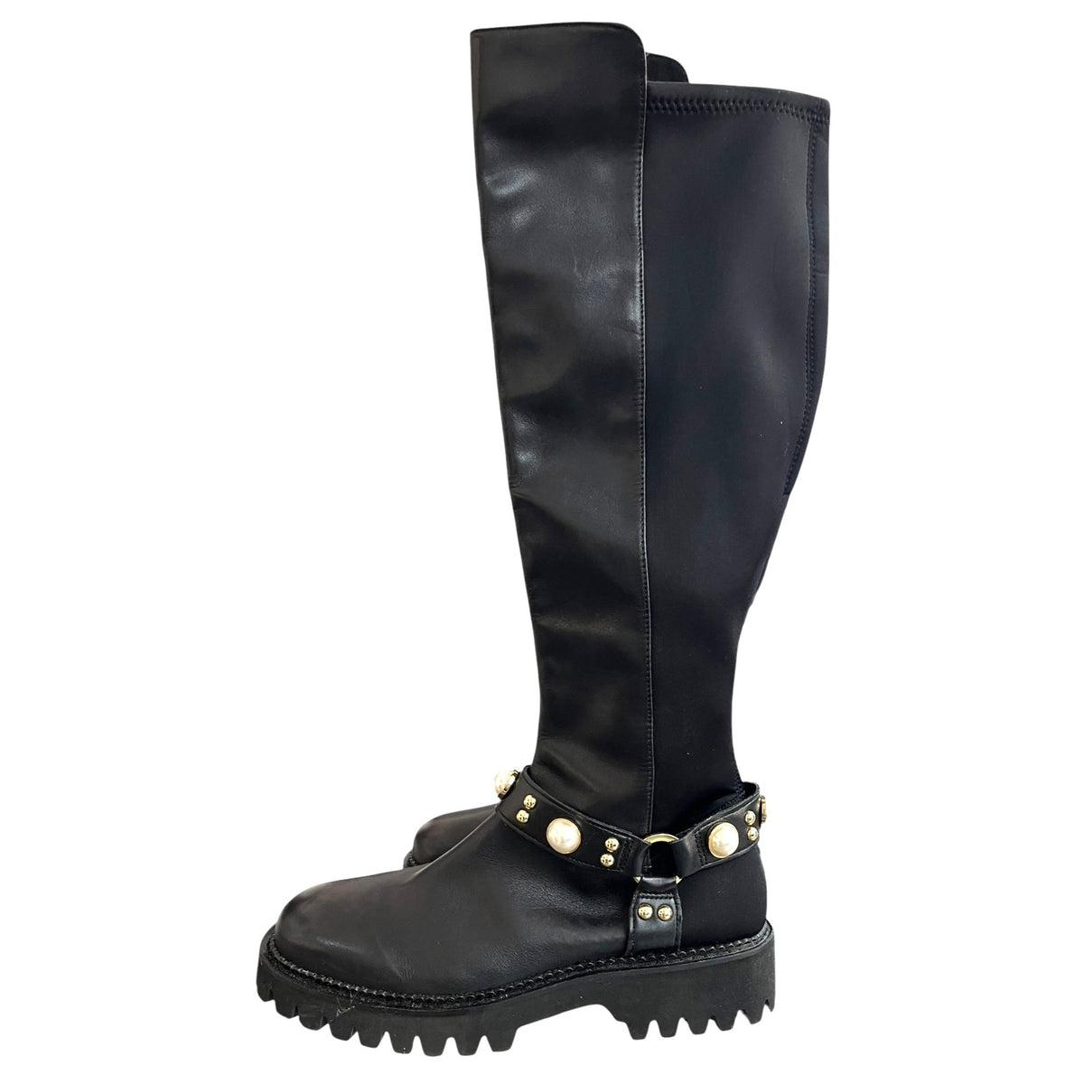 Karl Lagerfeld Paris Reese Black Knee-High Boots 7.5M NWOB