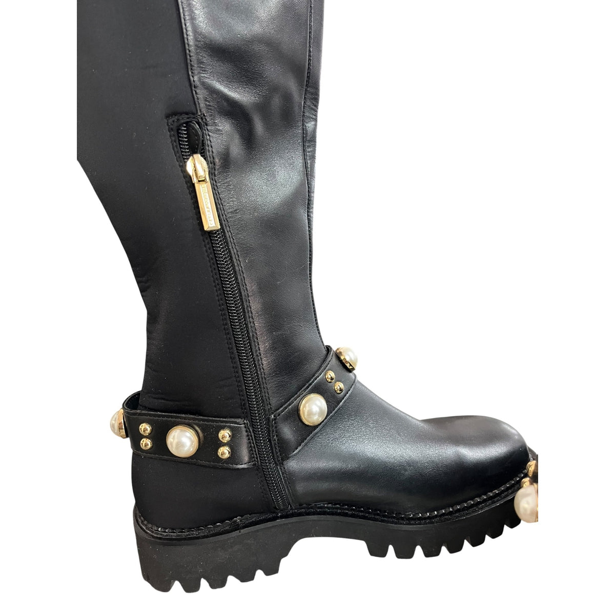Karl Lagerfeld Paris Reese Black Knee-High Boots 7.5M NWOB