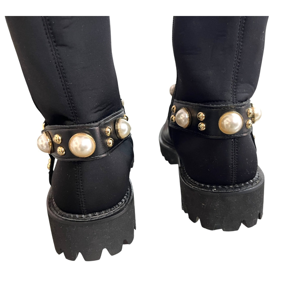Karl Lagerfeld Paris Reese Black Knee-High Boots 7.5M NWOB
