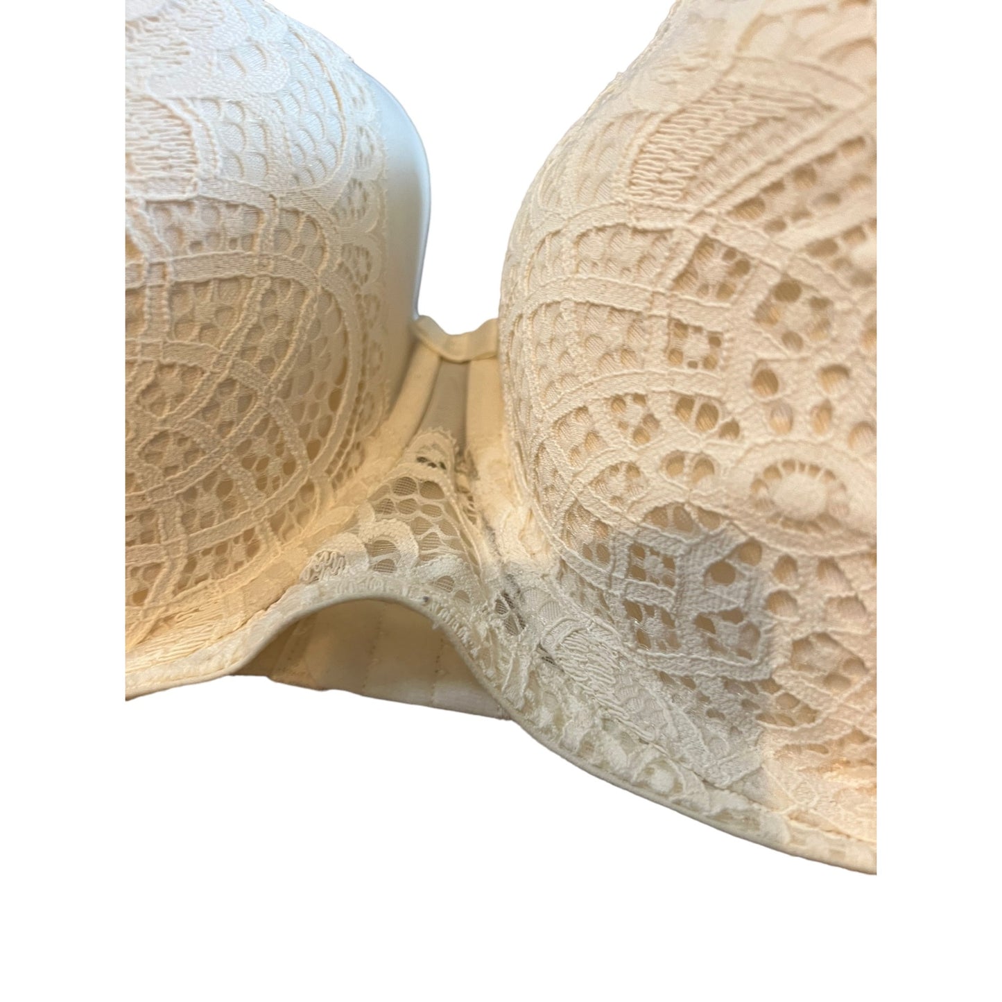 Auden Women's Lace Overlay Underwire Bra 46DD White Adjustable Straps NWT