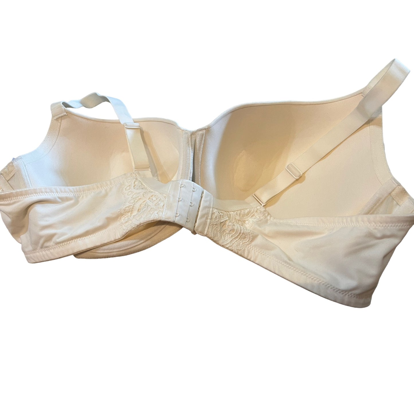 Auden Women's Lace Overlay Underwire Bra 46DD White Adjustable Straps NWT