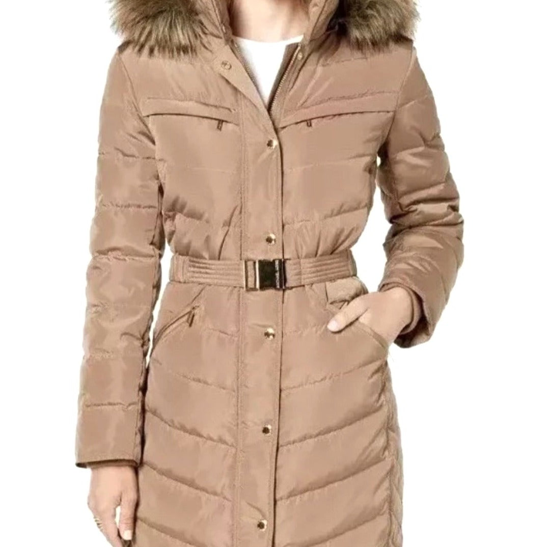 Michael Kors Missy Quilted Midi Down Small Jacket