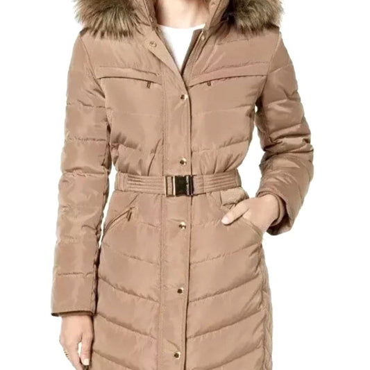 Michael Kors Missy Quilted Midi Down Small Jacket
