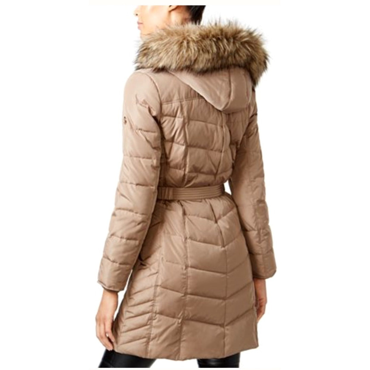 Michael Kors Missy Quilted Midi Down Small Jacket