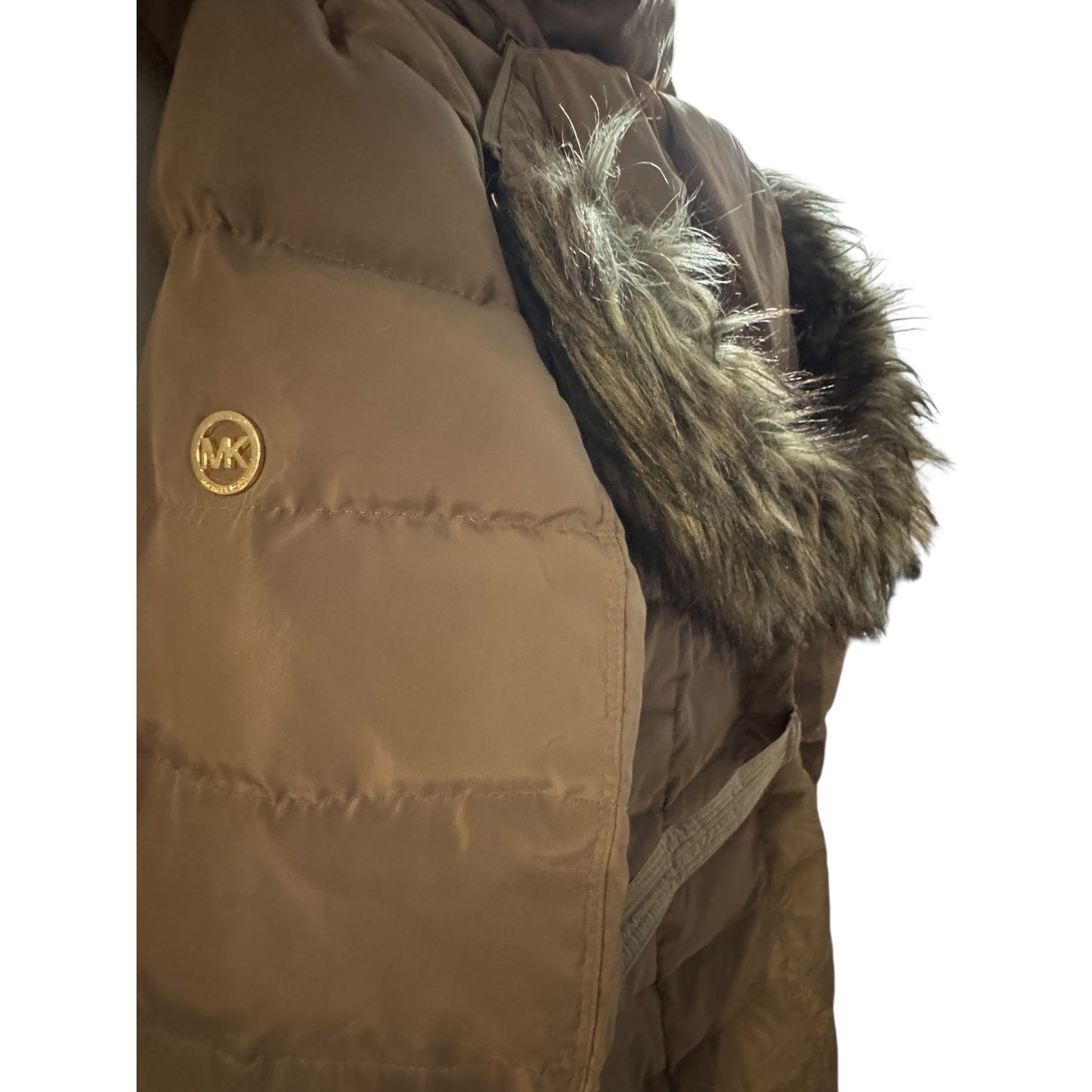 Michael Kors Missy Quilted Midi Down Small Jacket