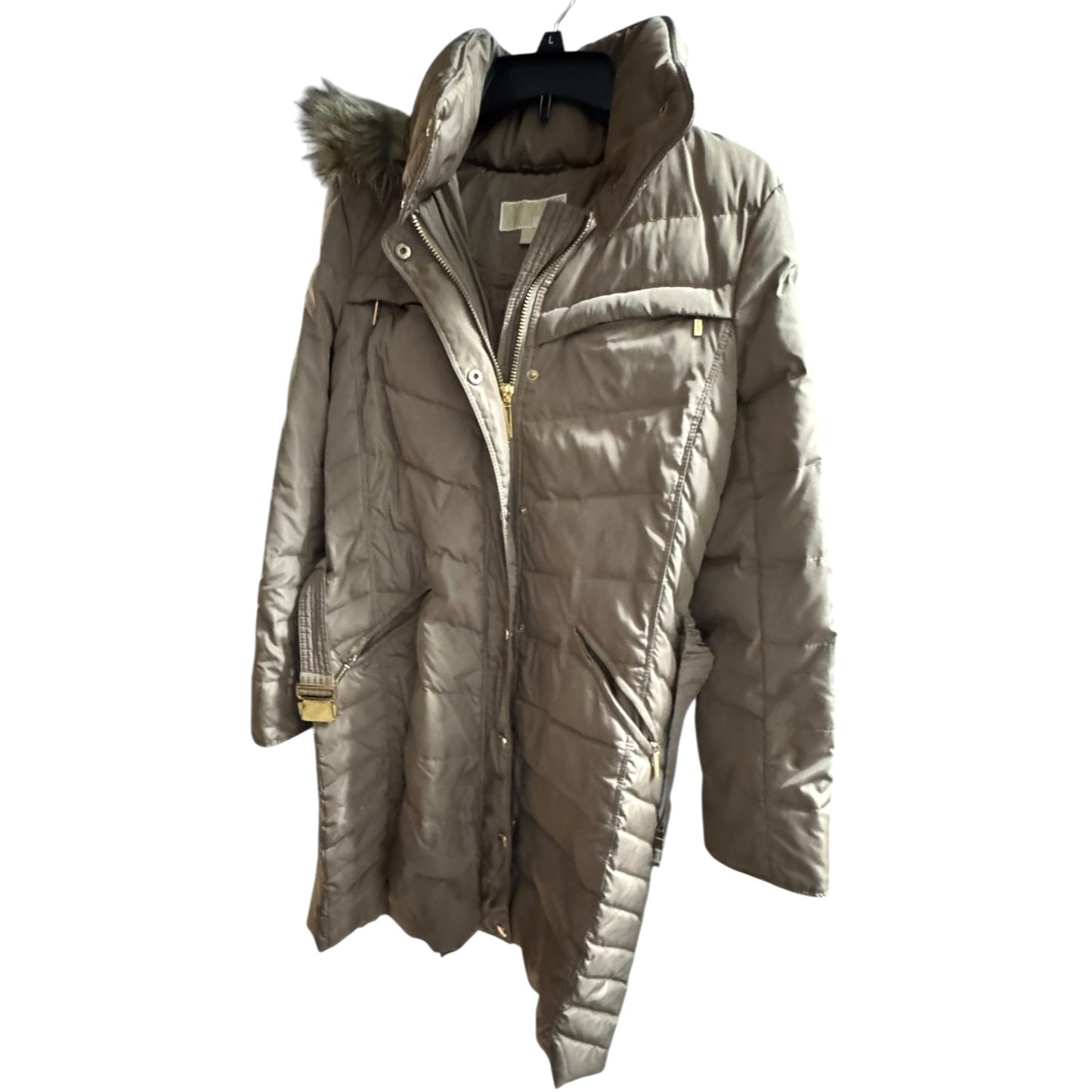 Michael Kors Missy Quilted Midi Down Small Jacket