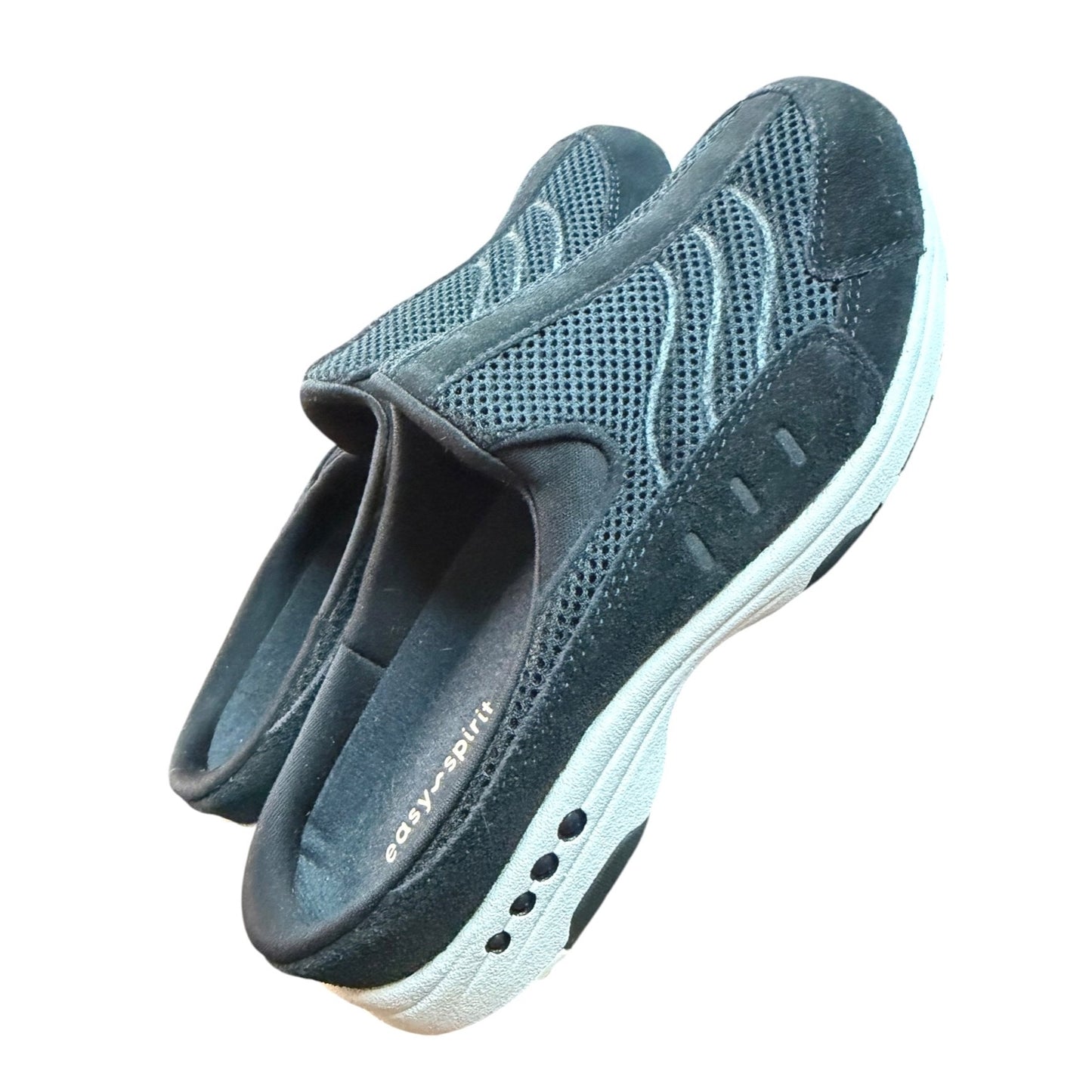 Easy Spirit Womens Black Mesh Clogs Slip-On Walking Shoes Size 8.5W