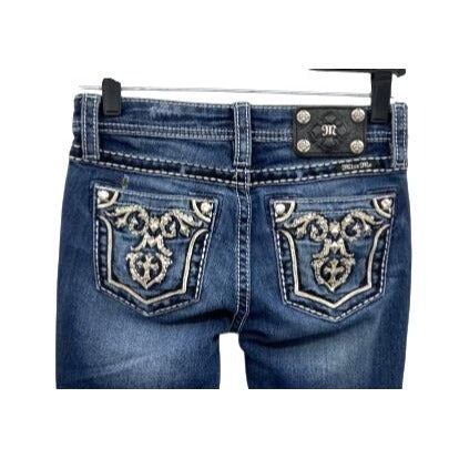 Miss Me Girls Embellished Bootcut Jeans Size 14