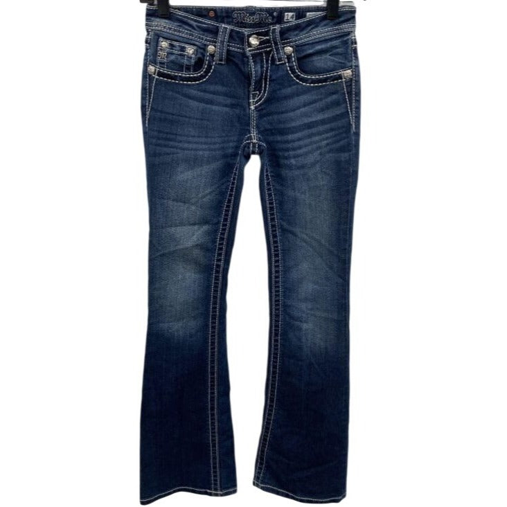 Miss Me Girls Embellished Bootcut Jeans Size 14