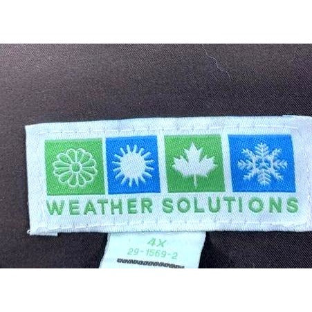 Weather Solutions Brown Hooded Winter Coat 4X