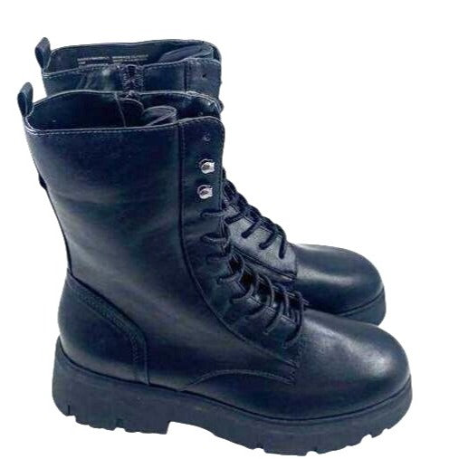 Madden Girl Maisey Black Lace-Up Combat Boots Size 10 NWB