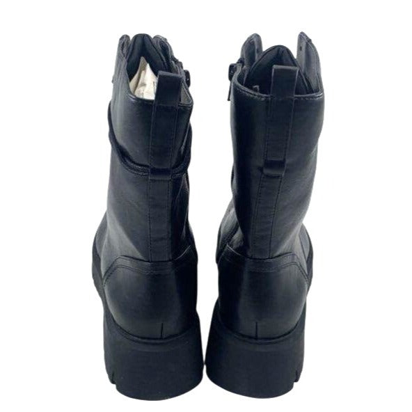 Madden Girl Maisey Black Lace-Up Combat Boots Size 10 NWB