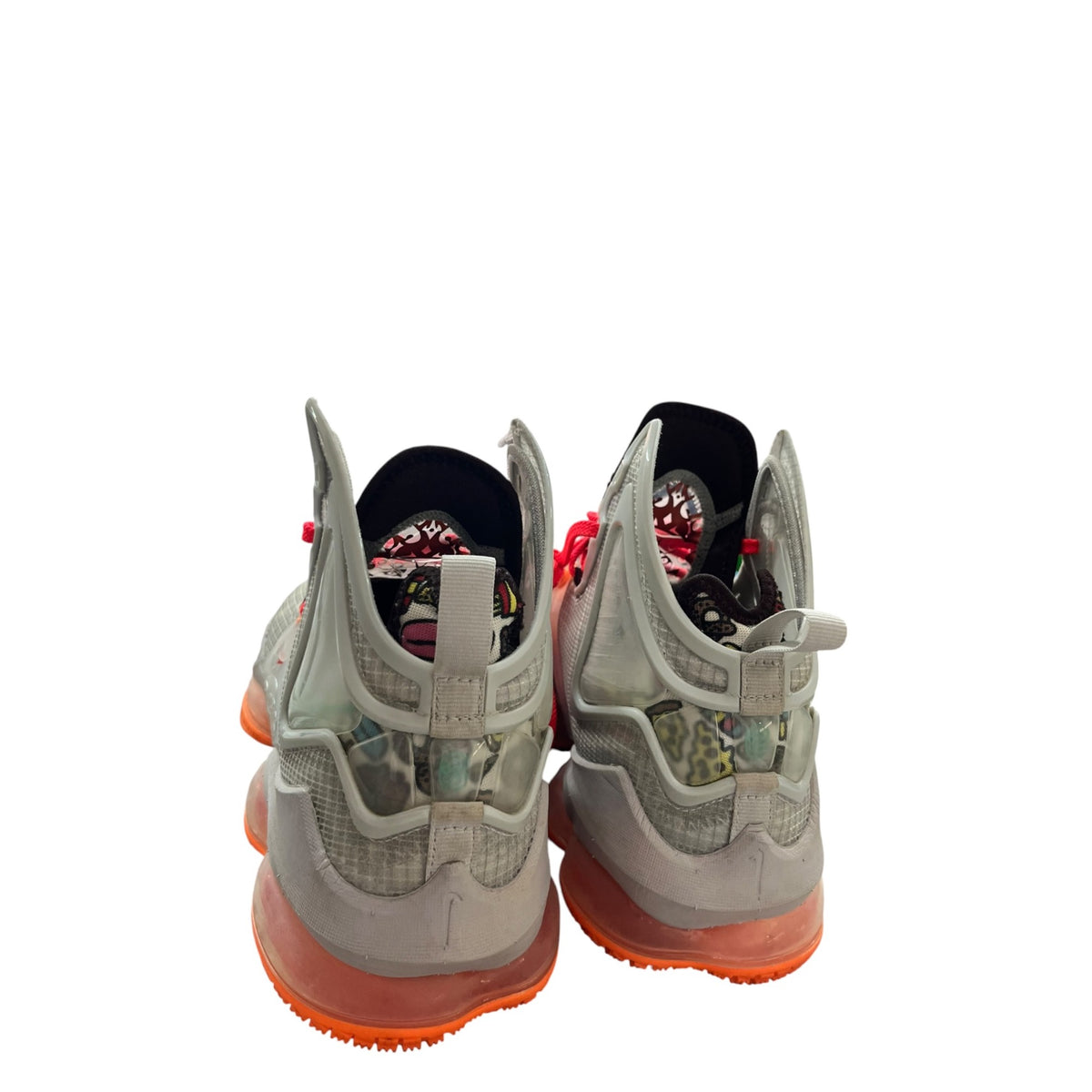 Men's Nike LeBron 19 "Fast Food" Grey Fog & Total Orange Colorway Size 9.5