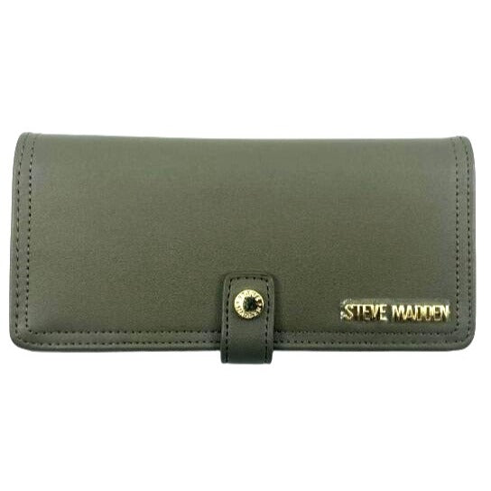 Steve Madden Green Bifold Womens Wallet W/ Gold Colored Hardware