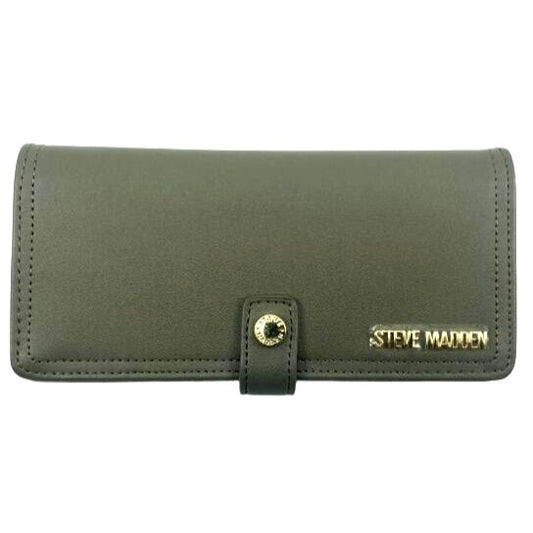 Steve Madden Green Bifold Womens Wallet W/ Gold Colored Hardware