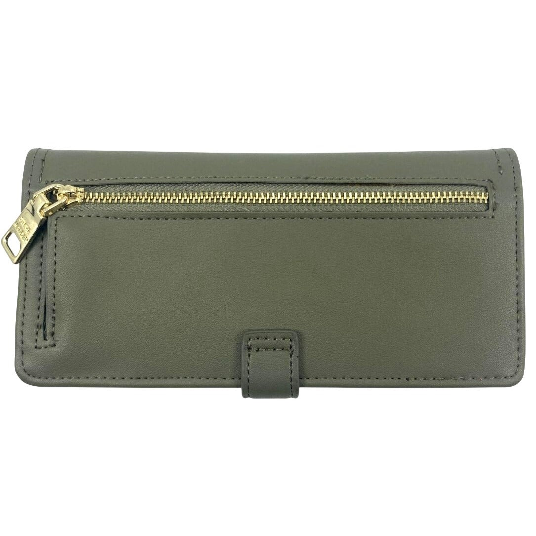 Steve Madden Green Bifold Womens Wallet W/ Gold Colored Hardware