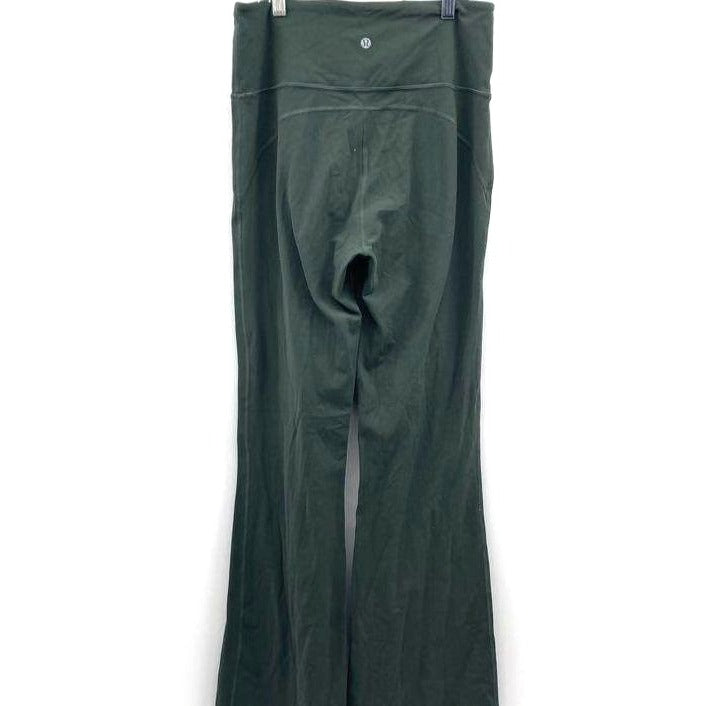Lululemon Women's Groove Pant Flare Dark Forest Green Leggings Size 10
