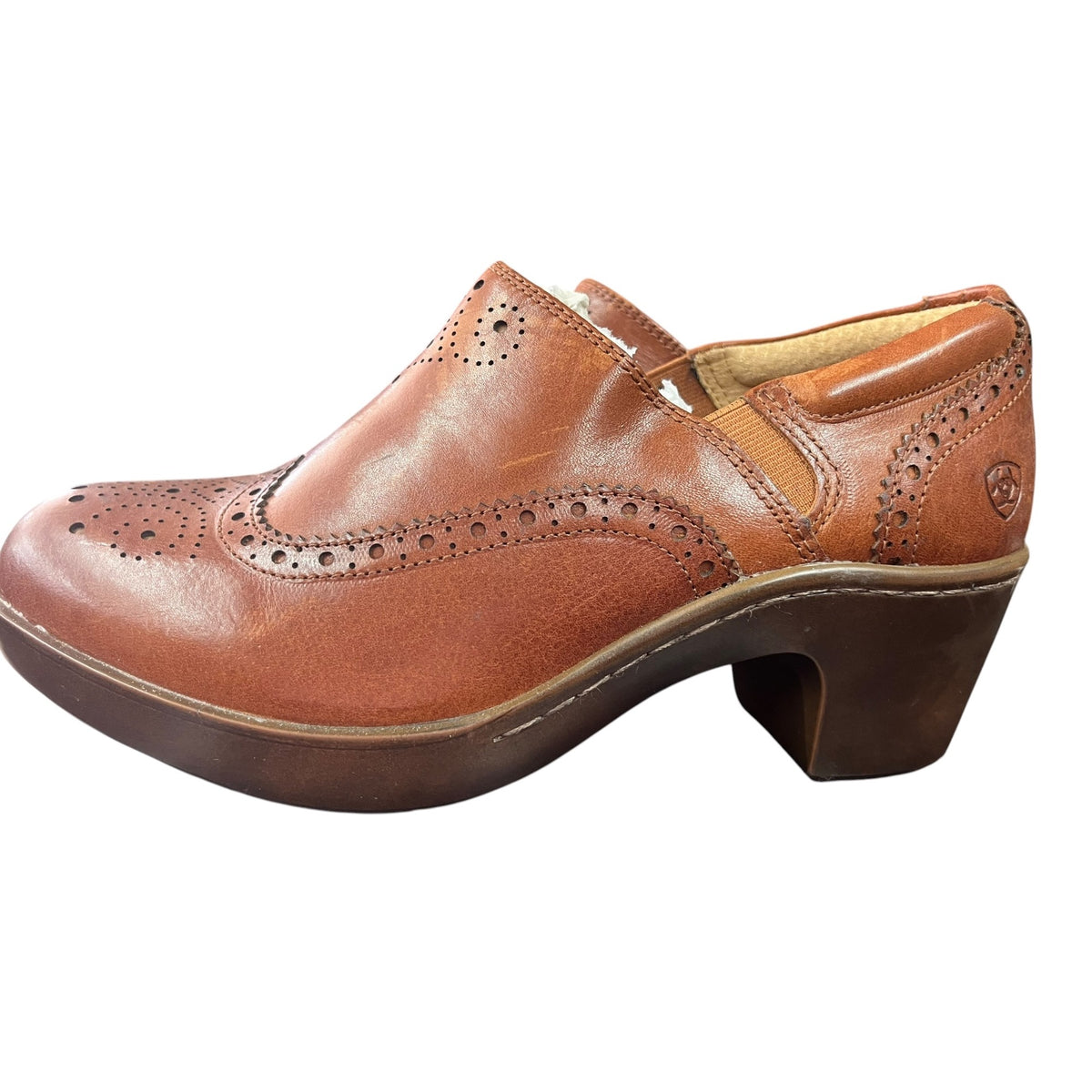Ariat Bradford Wingtip Leather Clogs Women's Size 9B