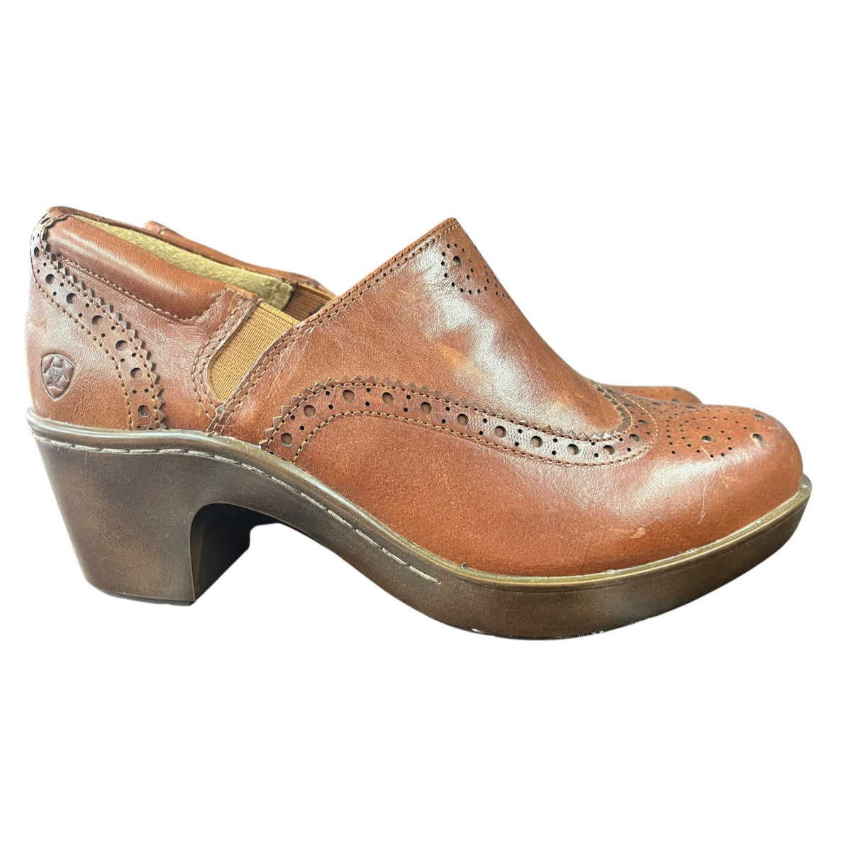 Ariat Bradford Wingtip Leather Clogs Women's Size 9B