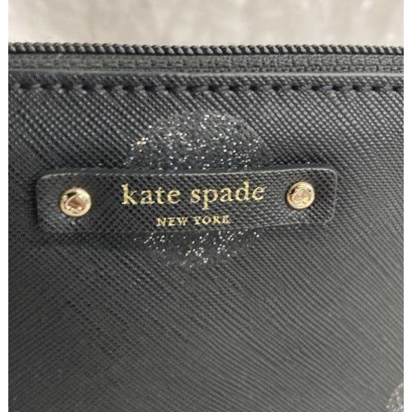 Kate Spade New York Black Glitter Polka Dot Tote Bag