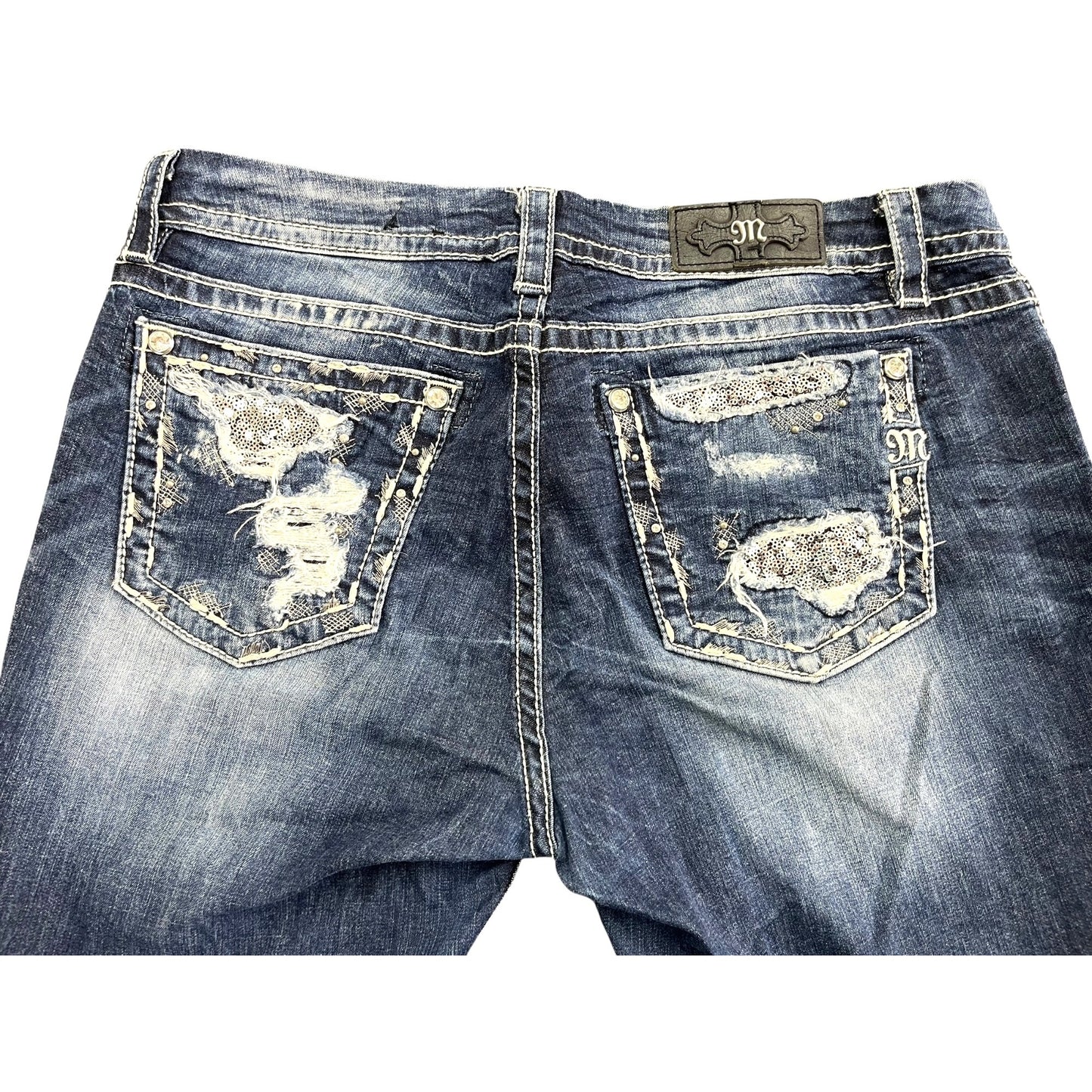 Miss Me Mid-Rise Easy Straight Blue Jeans Size 32