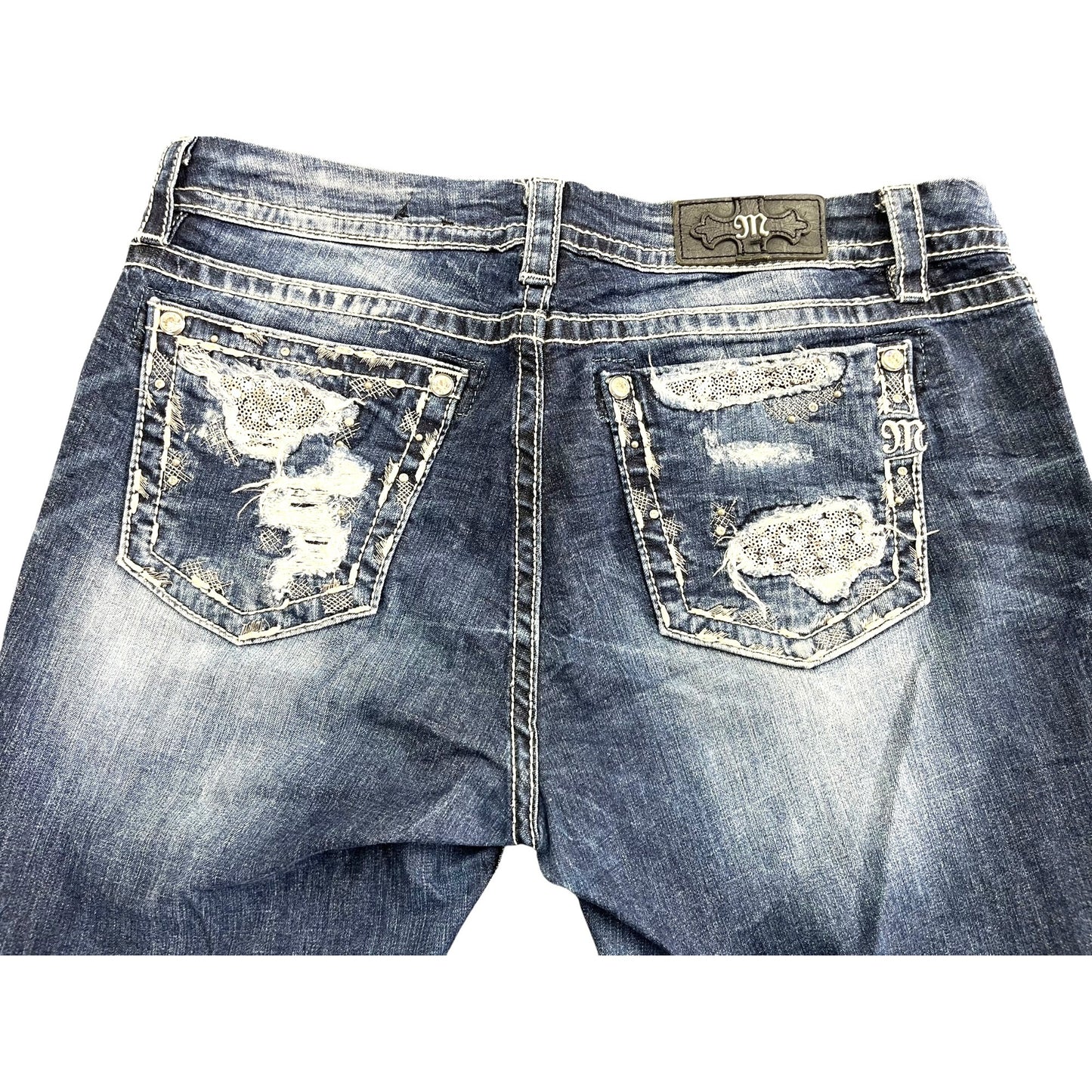 Miss Me Mid-Rise Easy Straight Blue Jeans Size 32