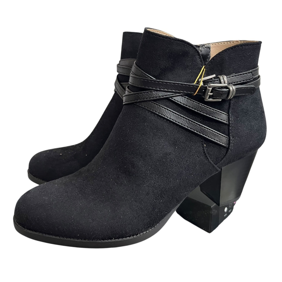 Life Stride Jezebel Black Ankle Booties Size 7 M Women's NWOB