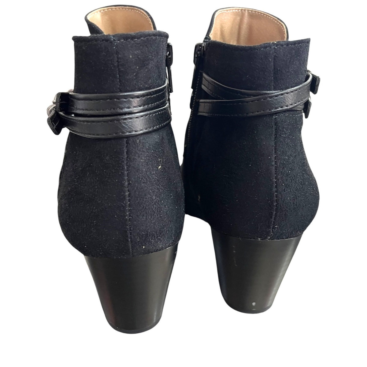 Life Stride Jezebel Black Ankle Booties Size 7 M Women's NWOB