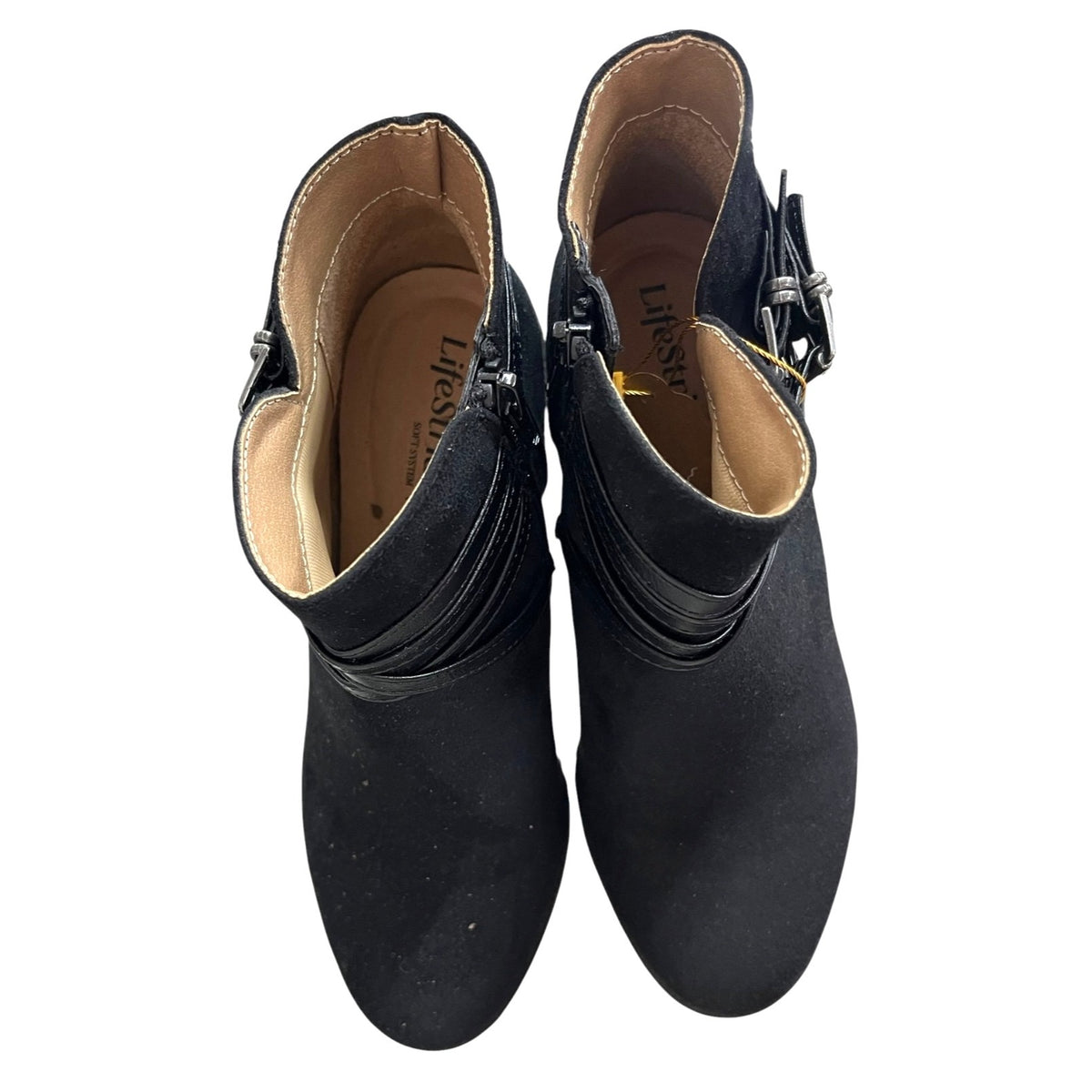 Life Stride Jezebel Black Ankle Booties Size 7 M Women's NWOB