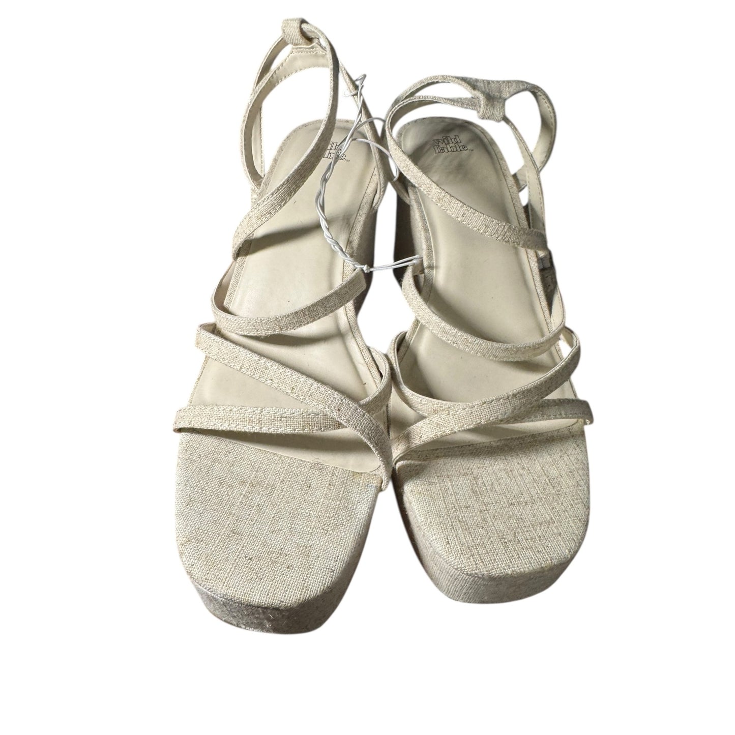 Wild Fable Women’s Beige Strappy Wedge Sandals NWOT Size 11