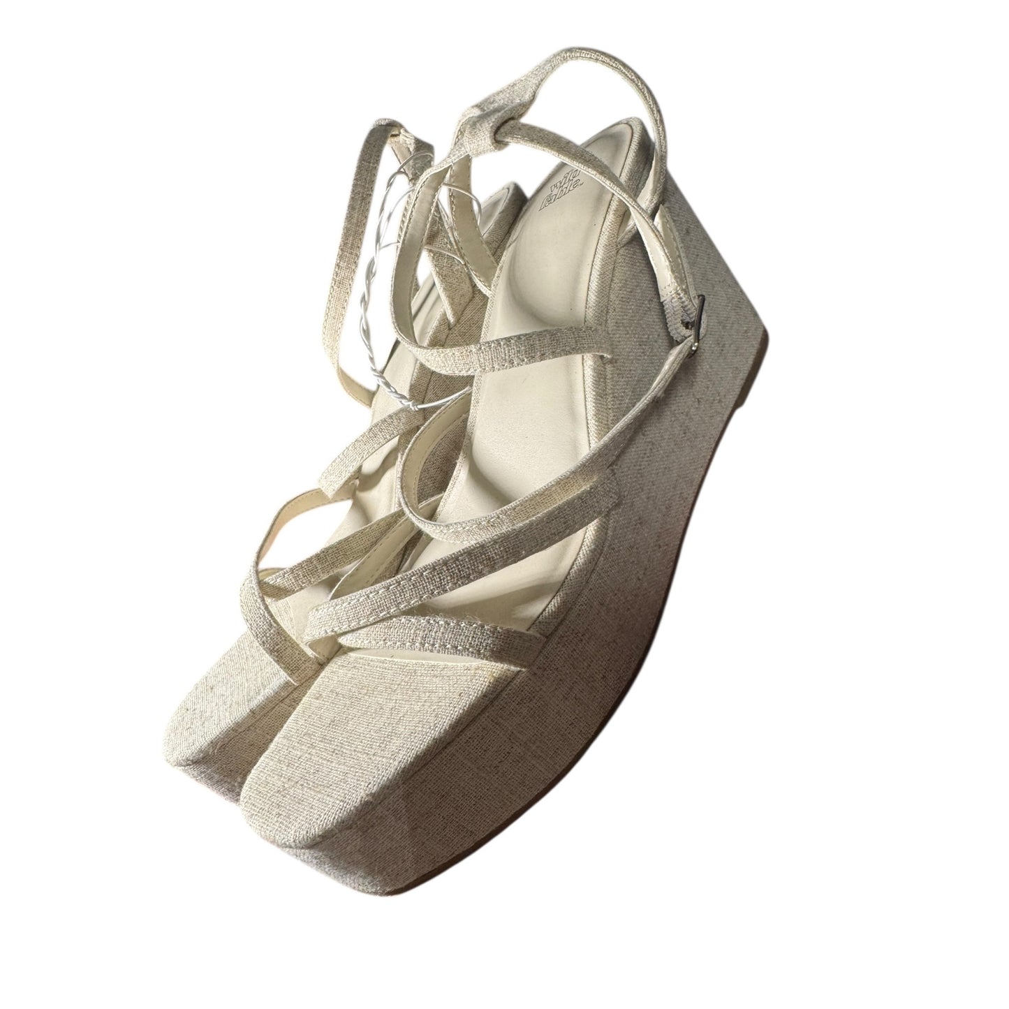 Wild Fable Women’s Beige Strappy Wedge Sandals NWOT Size 11