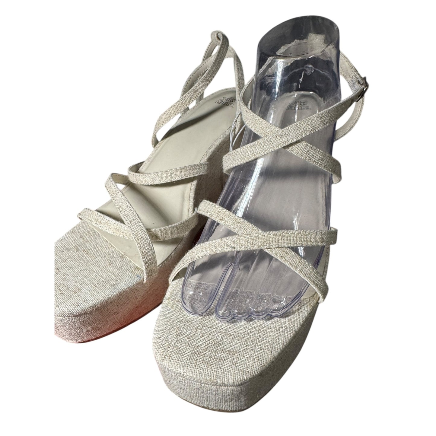 Wild Fable Women’s Beige Strappy Wedge Sandals NWOT Size 11