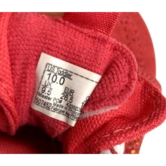Van's Toddler Girl Size 10 Red Sneakers Casual Shoe