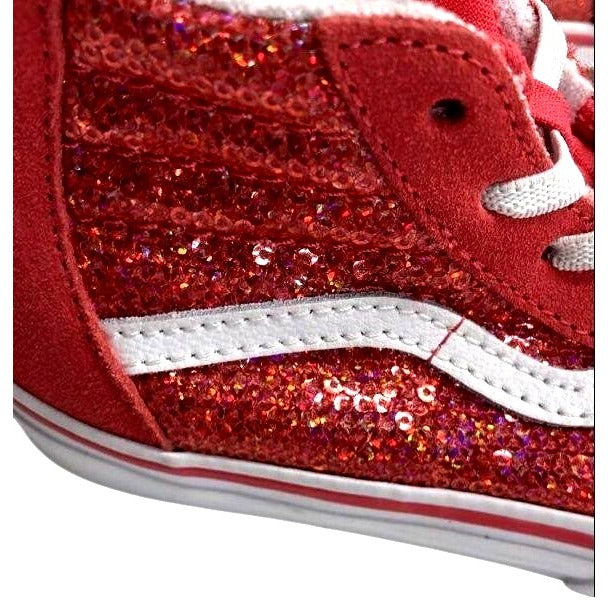 Van's Toddler Girl Size 10 Red Sneakers Casual Shoe