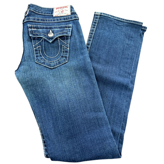 True Religion Women's Billy Size 29 Dark Wash Bootcut Jeans