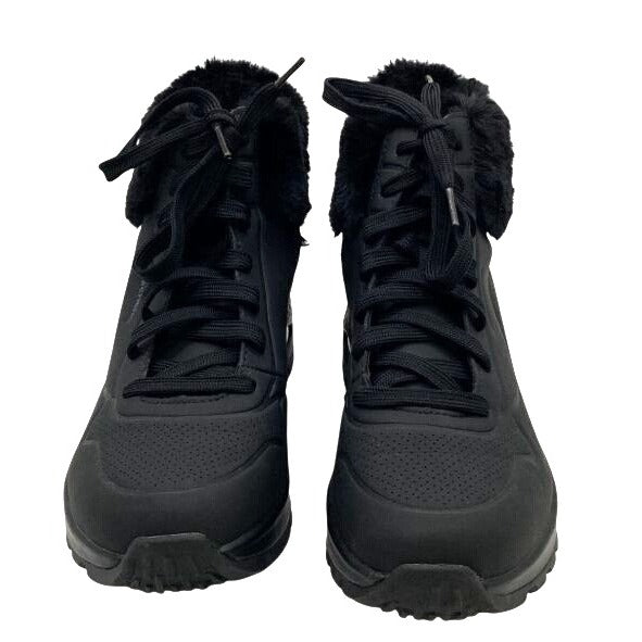 Skechers Waterproof Black Lace-Up Winter Boots Fur Lined Womens Size 9