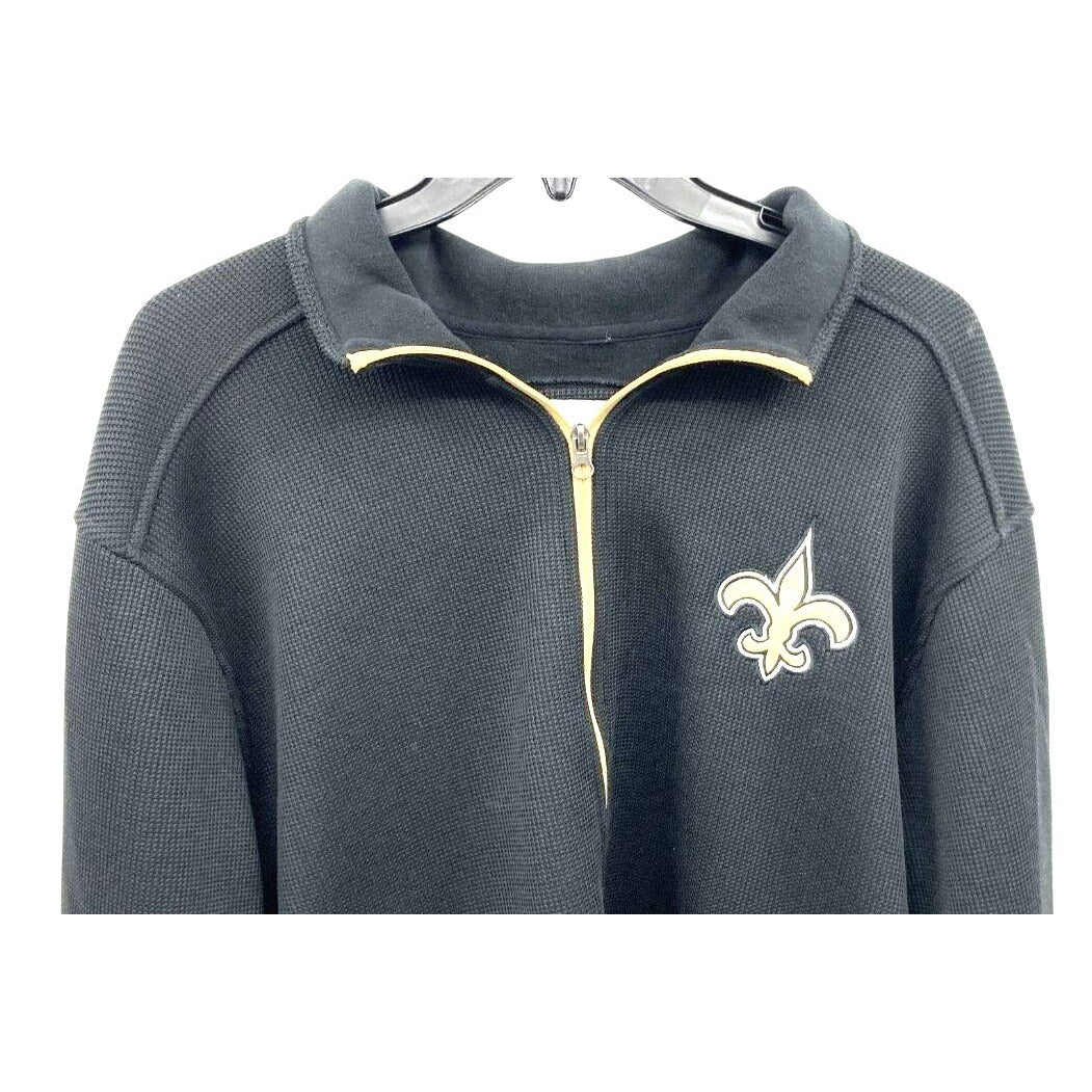 G-III Apparel Group New Orleans Saints Men's Black 1/4-Zip Pullover Jacket Size XL NFL Official Apparel