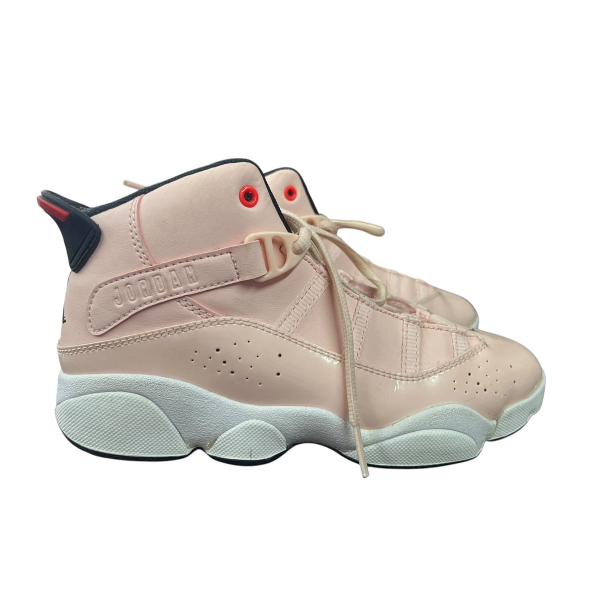 Nike Jordan Six Rings GS Youth Basketball Shoes Pink/White Size 3Y