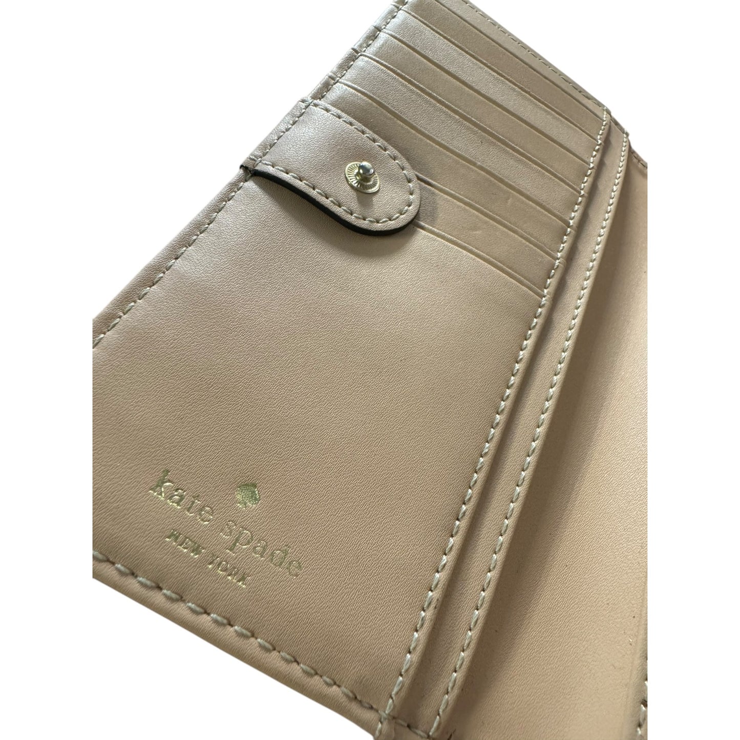 Kate Spade New York Leather Wallet With Zip Pocket & Card Slots