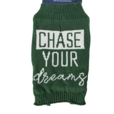Chase Your Dreams Medium Dog Pet Sweater NWT