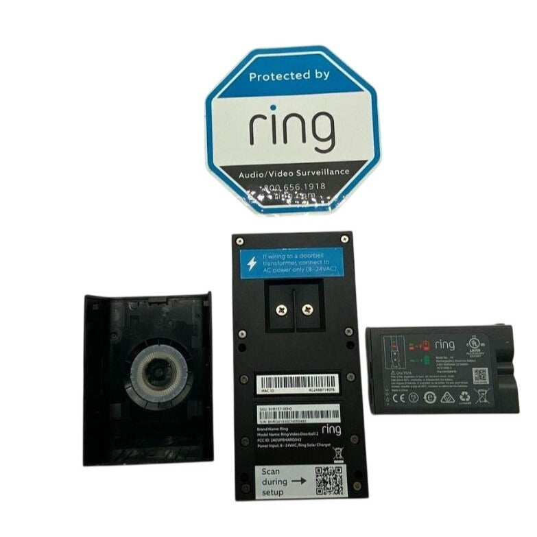 Ring Video Doorbell 2 With Battery Mounts & Accessories - Complete Kit