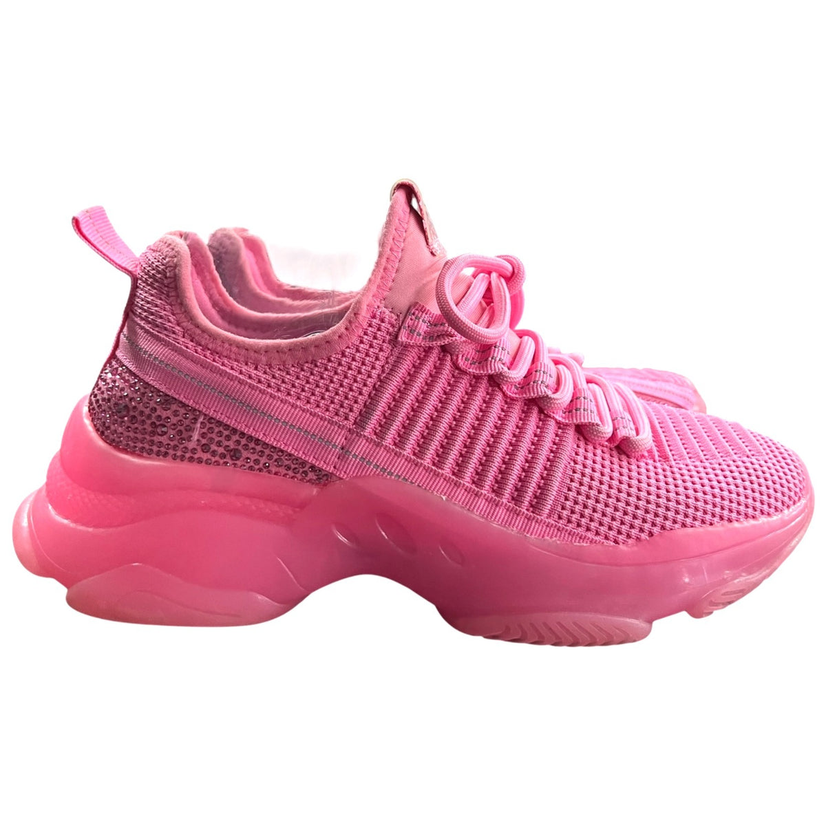 Girl's Steve Madden Maxima Rhinestone Pink Athletic Sneakers Size 5M