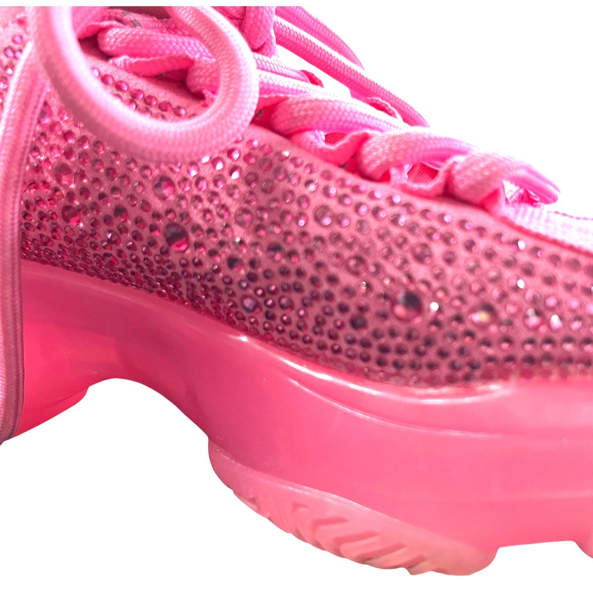 Girl's Steve Madden Maxima Rhinestone Pink Athletic Sneakers Size 5M