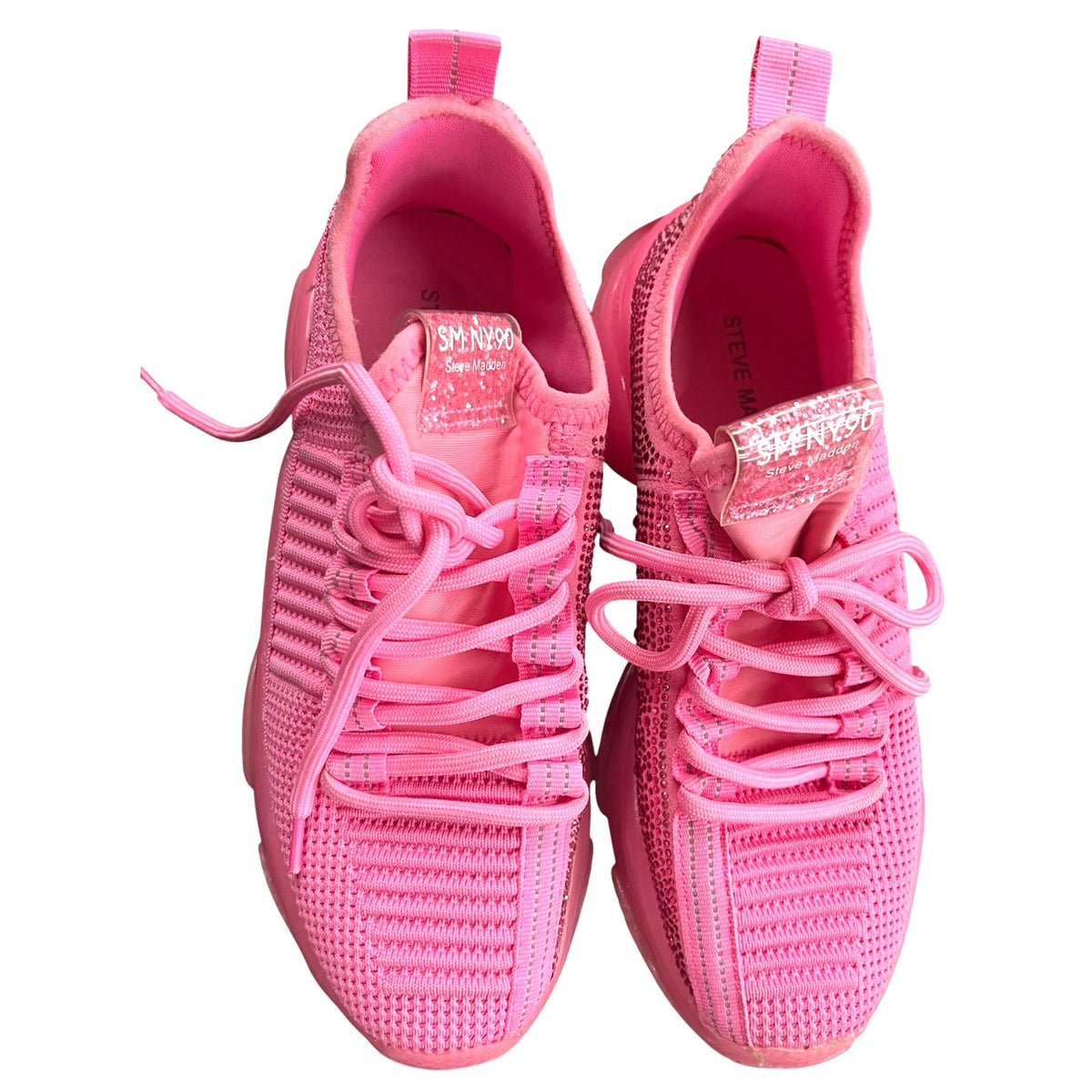 Girl's Steve Madden Maxima Rhinestone Pink Athletic Sneakers Size 5M