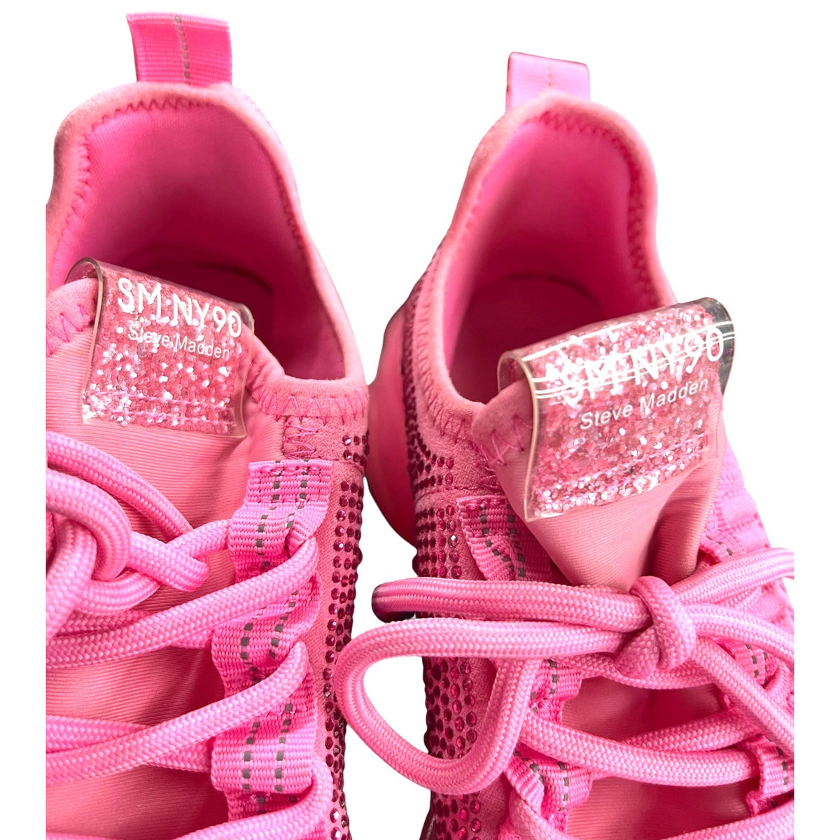 Girl's Steve Madden Maxima Rhinestone Pink Athletic Sneakers Size 5M
